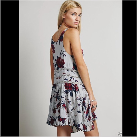 Free People Floral Print Trapeze Slip Dress - Picture 2 of 4